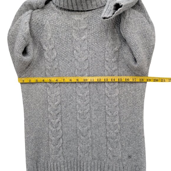 Kari Traa Cable Knit Sweater Womens Light Grey Wool Blend Turtleneck Size S - Picture 7 of 10